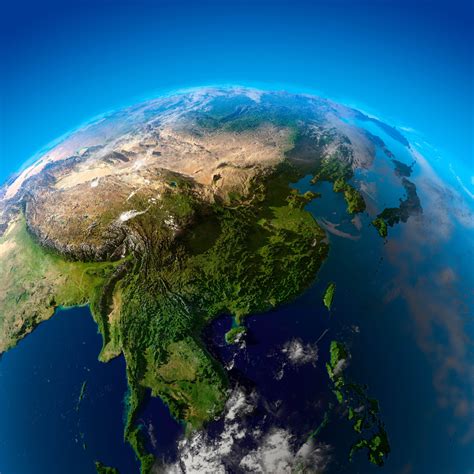 中国地势图图片