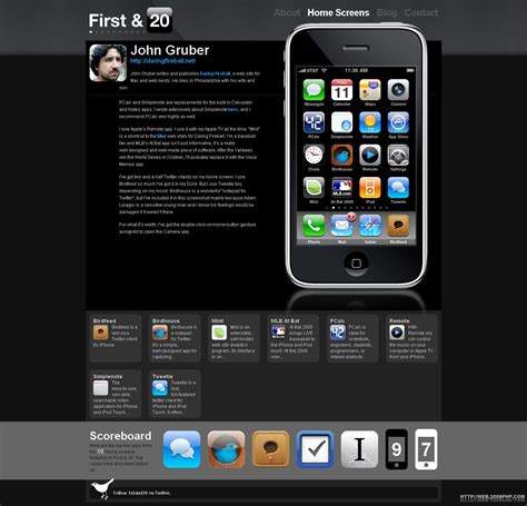 欧美一个iPhone主页屏幕收藏的一些非常有才华的设计师，开发人员和技术作家