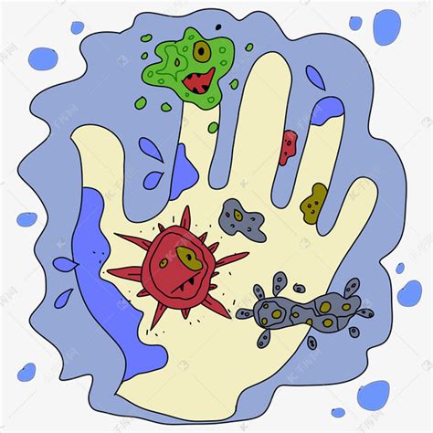 卡通手绘病毒细菌素材图片免费下载-千库网