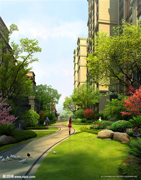 小区绿化景观设计案例效果图 - 居住区景观 - 装饰设计景观设计设计作品案例