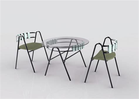 户外休闲餐桌椅设计 - 普象网