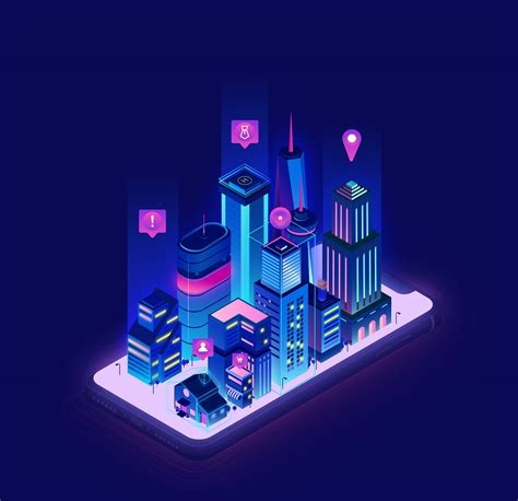 2.5D-5G未来城市|插画|插画习作|xiaoY8010 - 原创作品 - 站酷 (ZCOOL)