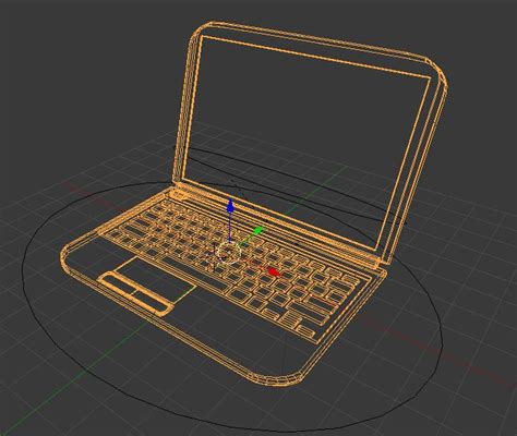 blender 简单笔记本电脑3d模型素材资源免费下载-Blender3D模型库