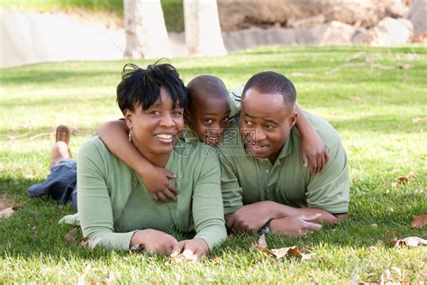 非裔美国人家庭在公园享受一天的快乐高清图片下载-正版图片303636758-摄图网