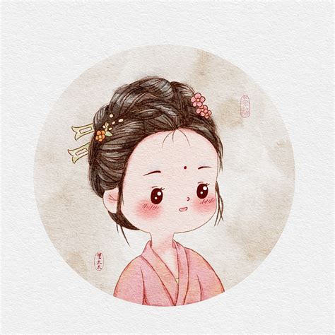 可爱女生头像q版古风