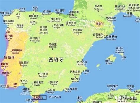 直布罗陀地图图片