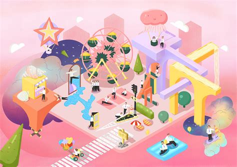 “童心乐园”主题插画设计 2019年毕业设计作品|插画|创作习作|朱最后 - 原创作品 - 站酷 (ZCOOL)
