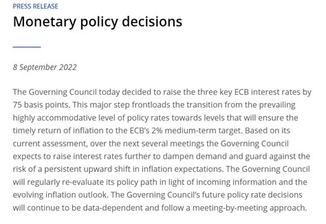 欧央行利率决议：历史性加息75个基点 大幅上修通胀预期_大宗商品交易平台