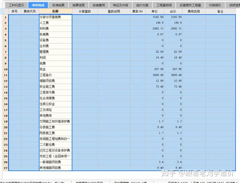 综合单价计算表 分析表(Excel自动计算)【工程造价】.xls_工程项目管理资料_土木在线