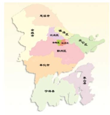 宁波市地图PPT浙江省含区县可编辑可填充矢量分层地图PPT模板-渲模网