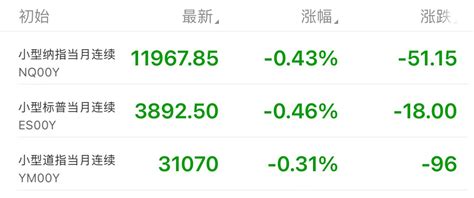 美股三大期指普跌 小型纳指期货现跌0.43% _ 东方财富网