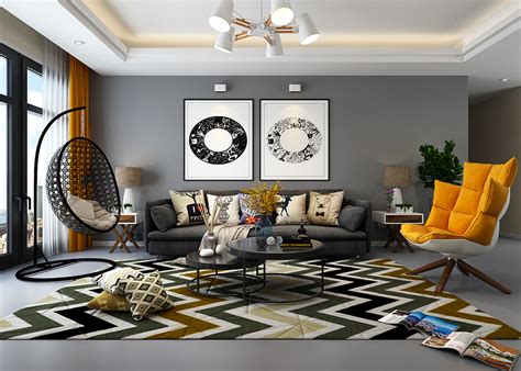 客厅主要采用温馨的色彩搭配，运用简单的线条营造简洁大气的氛围，地_装修美图-新浪家居