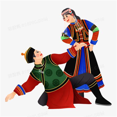 蒙古风插画头像图片女生