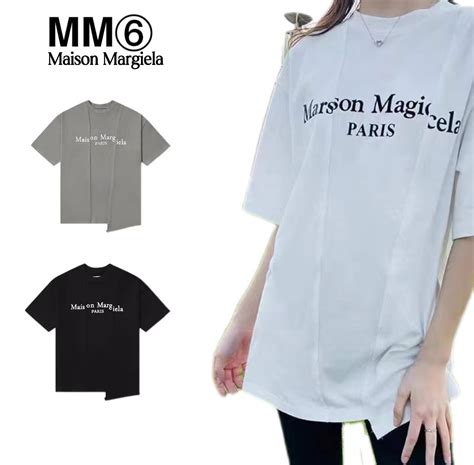 专柜正品Maison Margiela马吉拉MM6短袖不规则拼接男女同款T恤_虎窝淘