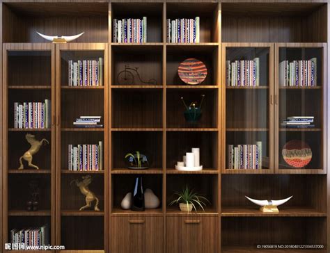 3d渲染立体古典书架书柜背景设计图__3D设计_3D设计_设计图库_昵图网nipic.com