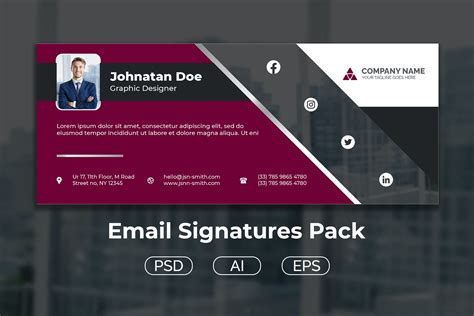 专业图形设计电子邮件签名素材 Email Signature Pack – 设计小咖