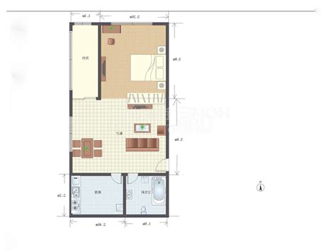 住宅60平米小户型平面图 – 设计本装修效果图