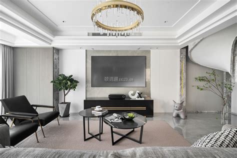 宝鸡现代风格112平米设计方案 客厅沙发设计图_装信通网