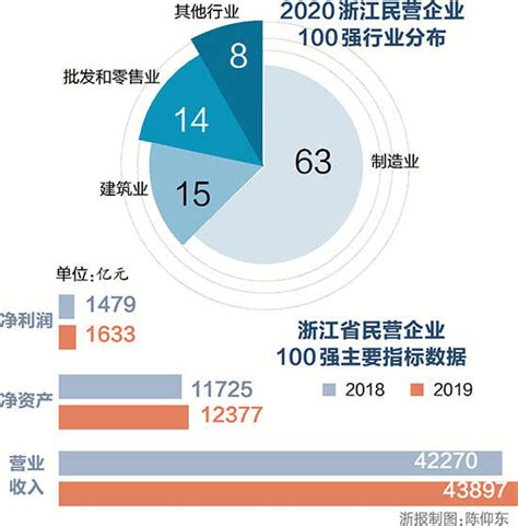 2020浙江民营企业100强行业分布-浙江新闻-浙江在线