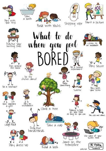 Poster - What to do when you feel bored - The Printery