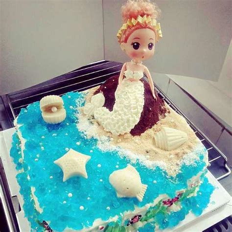 美人鱼生日蛋糕图片