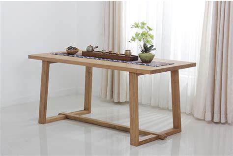 现代中式实木茶桌，简约老榆木材质制作- 国风网