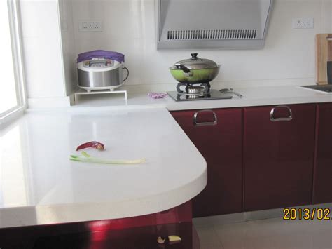 加工现代简约白色纯色岛台灶台石材台面板厨房橱柜石英石定制-阿里巴巴