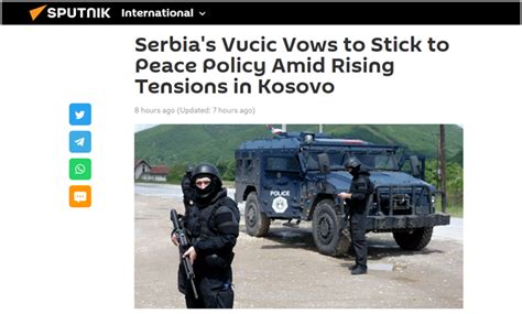 科索沃紧张局势升级，武契奇最新表态：不会在和平政策上后退