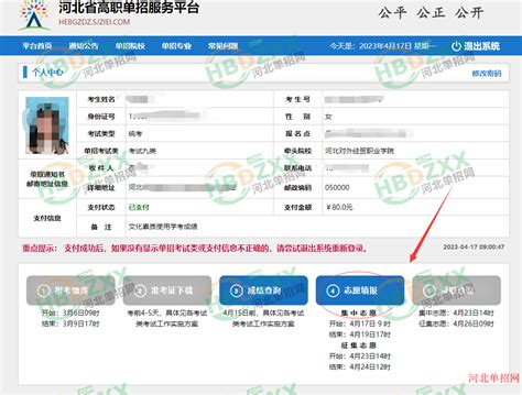 2023年河北省高职单招志愿填报流程图_网站公告_河北单招网