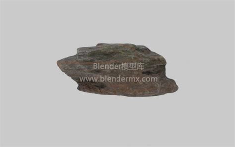 blender黑黄色石头岩石石块岩石矿物3d模型素材资源下载-Blender模型库