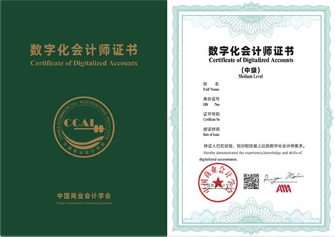数字化会计师（中级）证书样本-中国商业会计学会管理会计分会