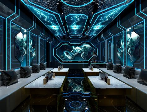 太空科技感宇航员元素KTV酒吧包厢|空间|商业空间设计|铁板土豆片哇_原创作品-站酷(ZCOOL)
