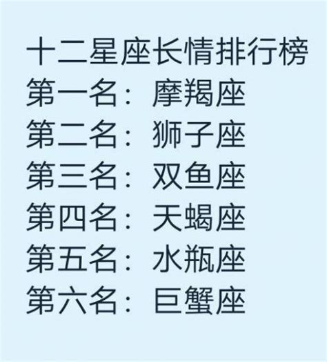 十二星座中谁最长情？十二星座中谁最想结婚？