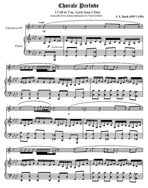 Bach Js Bwv 639 Ich Ruf Dir Herre Jesu Christ For Organ Sheet Music PDF ...