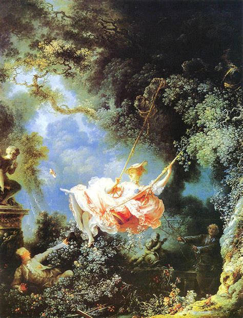 法国画家 Jean-Honoré Fragonard 《秋千》洛可可画派 法国画家 Jean-Honoré Fragonard 最著名的一副 ...