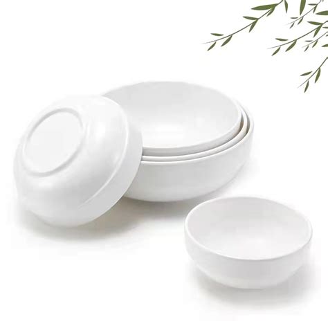 A5白色密胺碗韩式餐具饭店塑料碗仿瓷粥碗汤碗米饭碗快餐小碗商用-阿里巴巴
