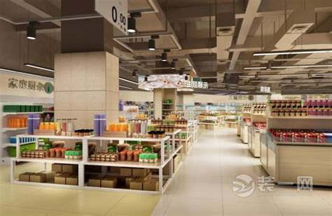 大统华超市黄山店-大型超市装修效果图-重庆麦兜设计装修效果图