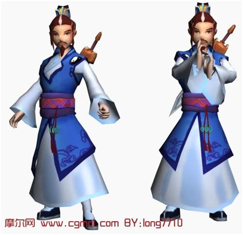 网游神仙道酒剑仙的3D模型_历史角色模型下载-摩尔网CGMOL