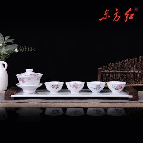 毛瓷·四季花茶具 - 醴陵东方红陶瓷有限公司 原醴陵国光瓷业重点品牌“东方红”