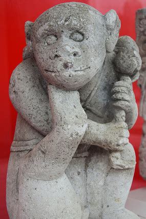 石猴雕刻图片_石猴雕刻设计素材_红动中国