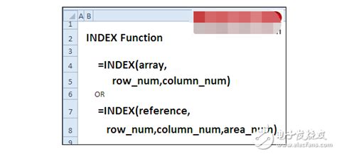 INDEX函数的使用方法