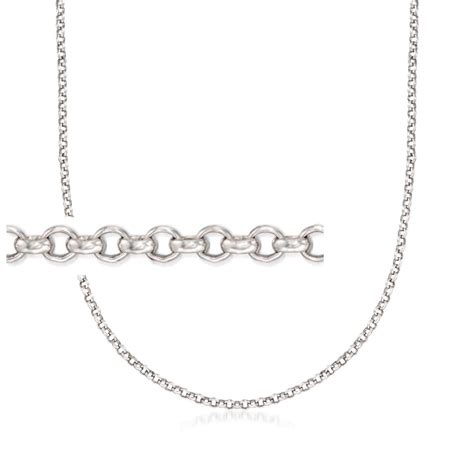 Belle Etoile 2mm Sterling Silver Rolo-Link Necklace | Ross-Simons