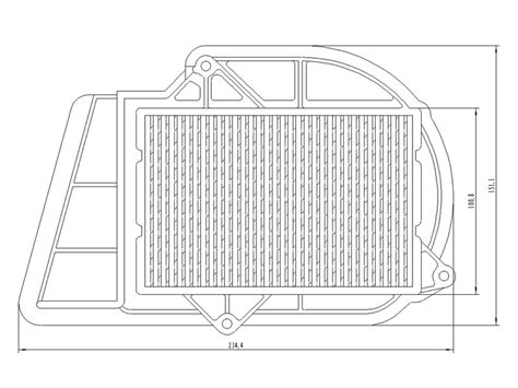 Vzduchový filtr variátoru pro Yamaha Majesty 250 (100602421) | 101 ...