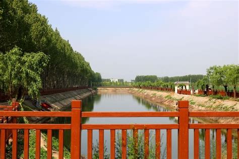 漕河镇河流两岸风景图