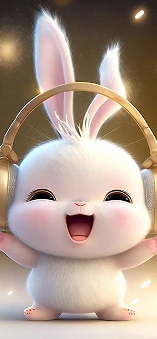 可爱的兔子在手机的音频播放器应用程序上唱歌。面色。卡通动物的设计。音乐手绘背景。Kawaii风格。病媒。说明1.素材图片免费下载-千库网