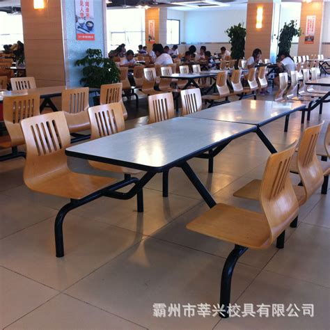 直供坚固食堂餐桌快餐桌椅 四人连体金属塑料座椅 食堂餐桌椅-阿里巴巴