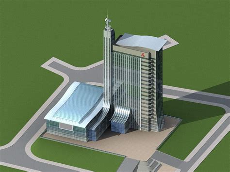吉林电视台大厦3dmax 模型下载-光辉城市