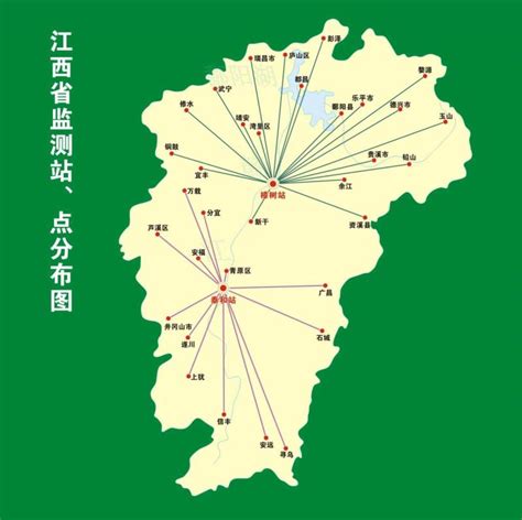 江西省监测点分布图 - 科研平台 - 江西省中医药研究院