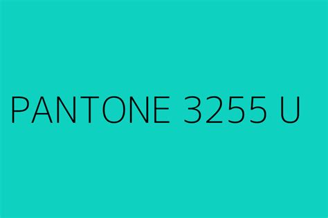 PANTONE 3255 U Color HEX code