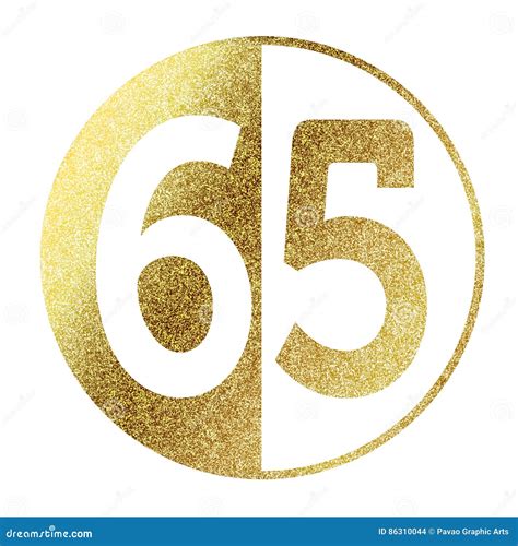 Number 65 stock vector. Illustration of glow, number - 86310044